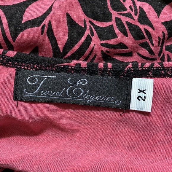 Travel Elegance /  top / black and marve / size 2X - Picture 3 of 4
